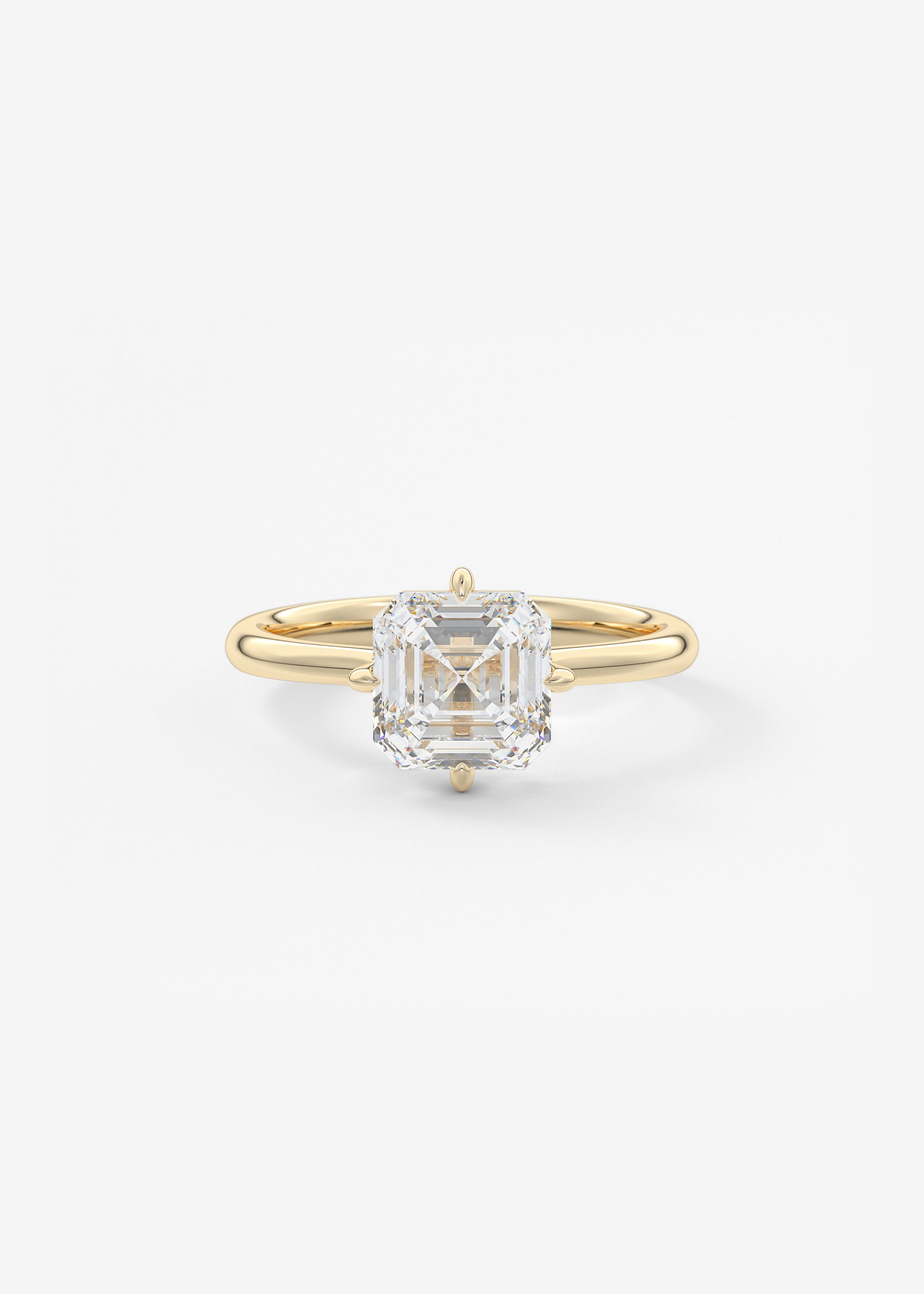 Oval Solitaire With Raised Basket Gallery Lab Grown Diamond Engagement Ring